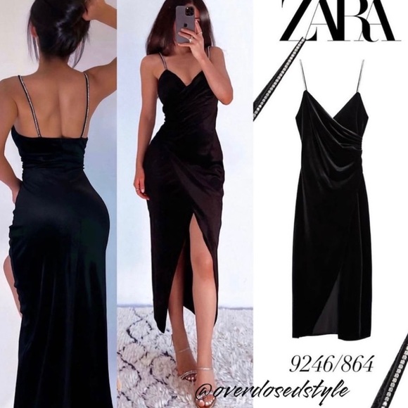 NWT Bloggers Favorite Black Velvet Dress - Picture 2 of 5